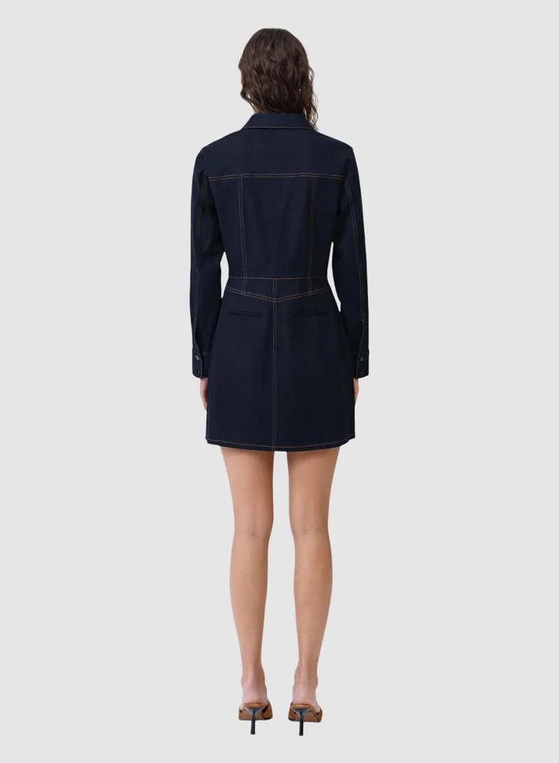 فرنش كونكشن Yami Raw Wash Denim Dress